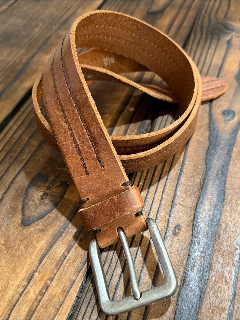 Fossil Brown Leather Men's Belt - Classic Casual Style